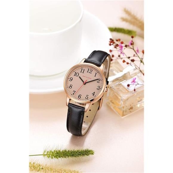 Women's Watch Elegant Watch for Women Leather Band Ladies Watch Waterproof - Picture 5 of 6